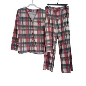 Summersalt 2 Piece Plaid Pajama Pants Set Soft Loungewear M